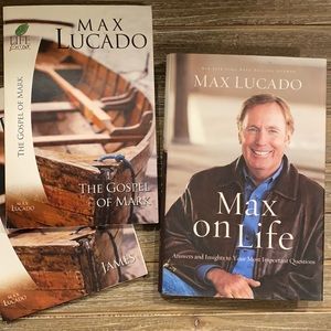 3 Books by Max Lucado - Max on Life, The Gospel of Mark, and James